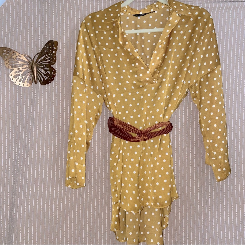 Zara polka dot shirt